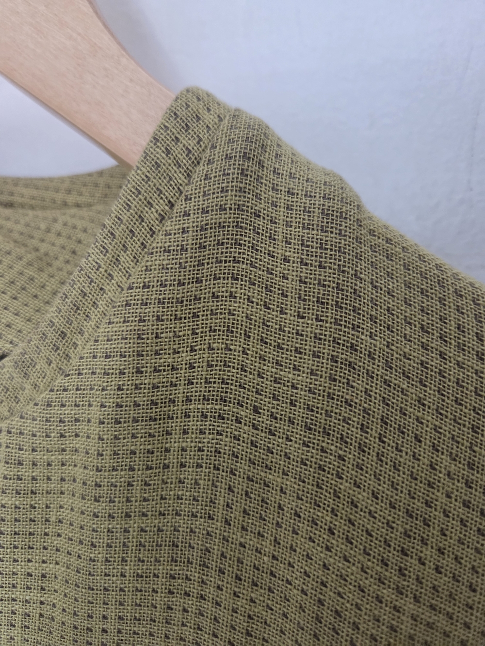 Sigrid Olsen Sport Olive Green Textured Button Jacket - Picture 5 of 9